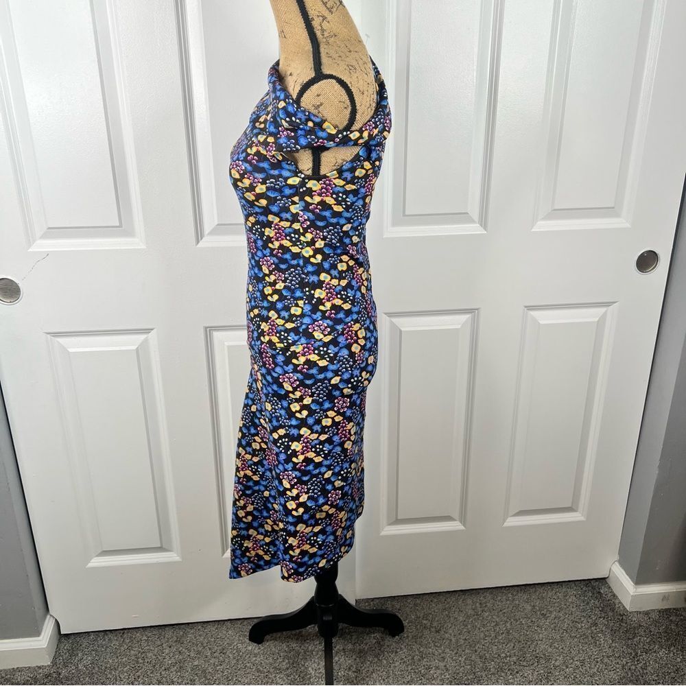 Sz 4 (36 Eur) Atlein Off the Shoulder Twist Floral Dress NWOT $684 MSRP - Picture 6 of 10